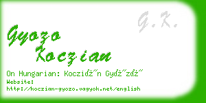gyozo koczian business card